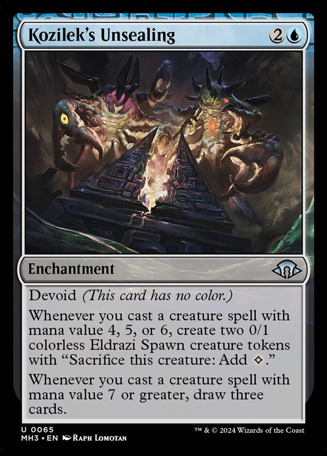 Kozilek's Unsealing - carta Magic The Gathering
