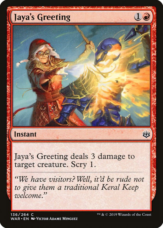 Jaya's Greeting - carta Magic The Gathering