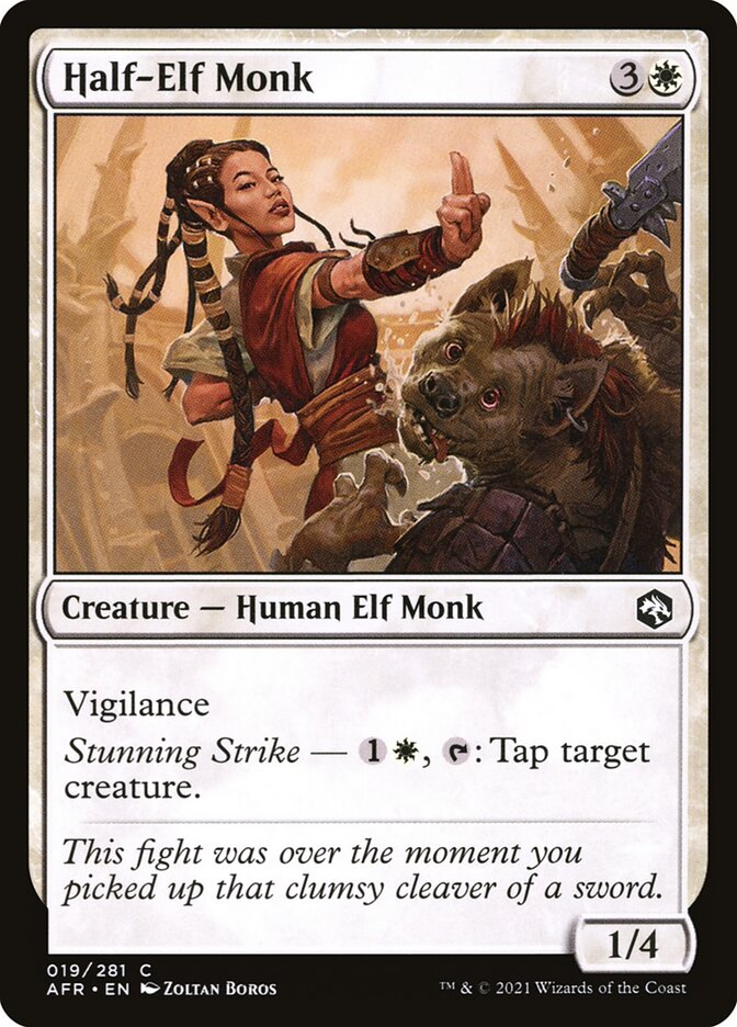 Half-Elf Monk - carta Magic The Gathering