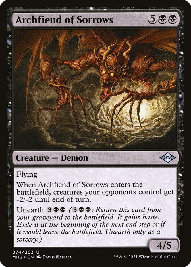 Archfiend of Sorrows - carta Magic The Gathering