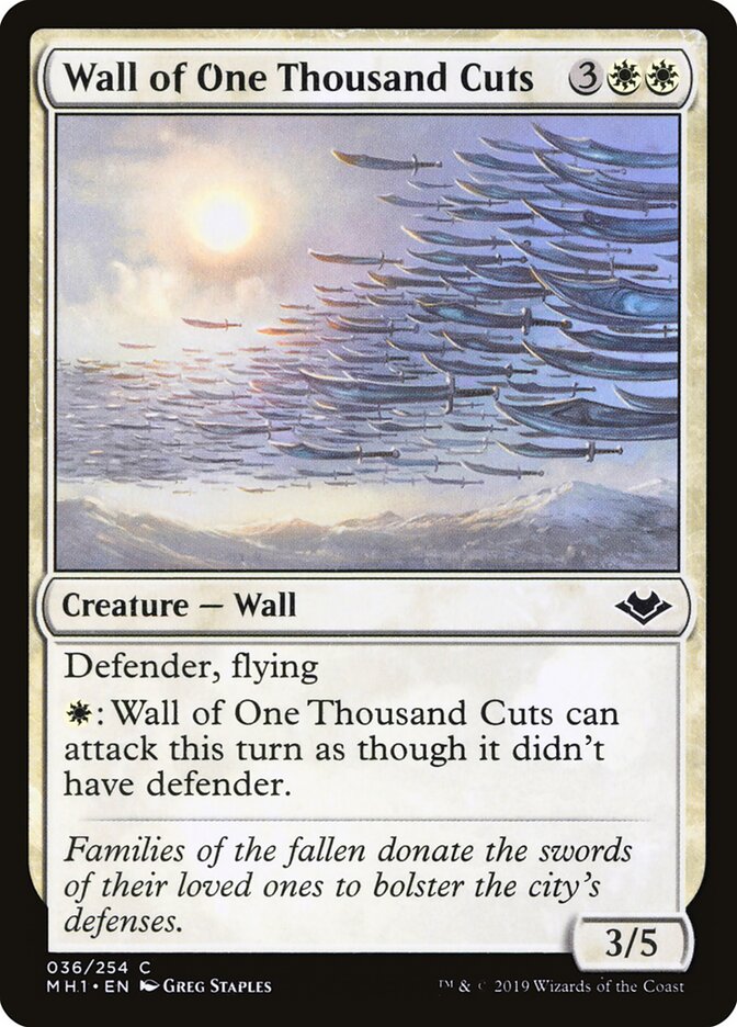 Wall of One Thousand Cuts - carta Magic The Gathering