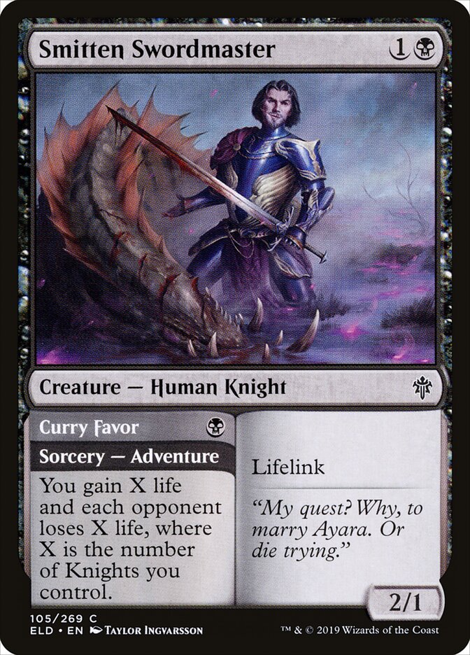 Smitten Swordmaster // Curry Favor - carta Magic The Gathering