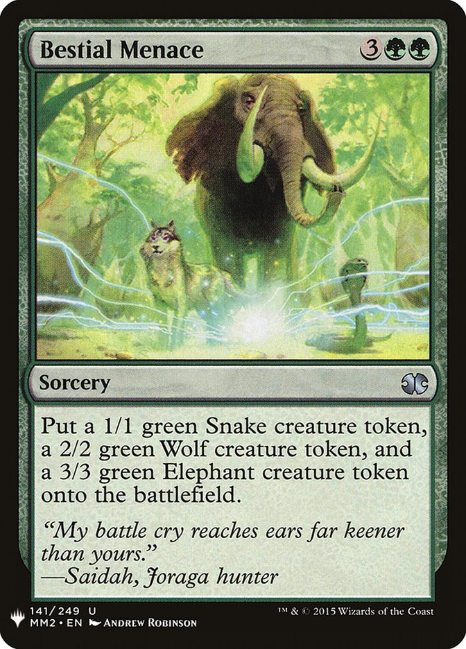 Bestial Menace - carta Magic The Gathering
