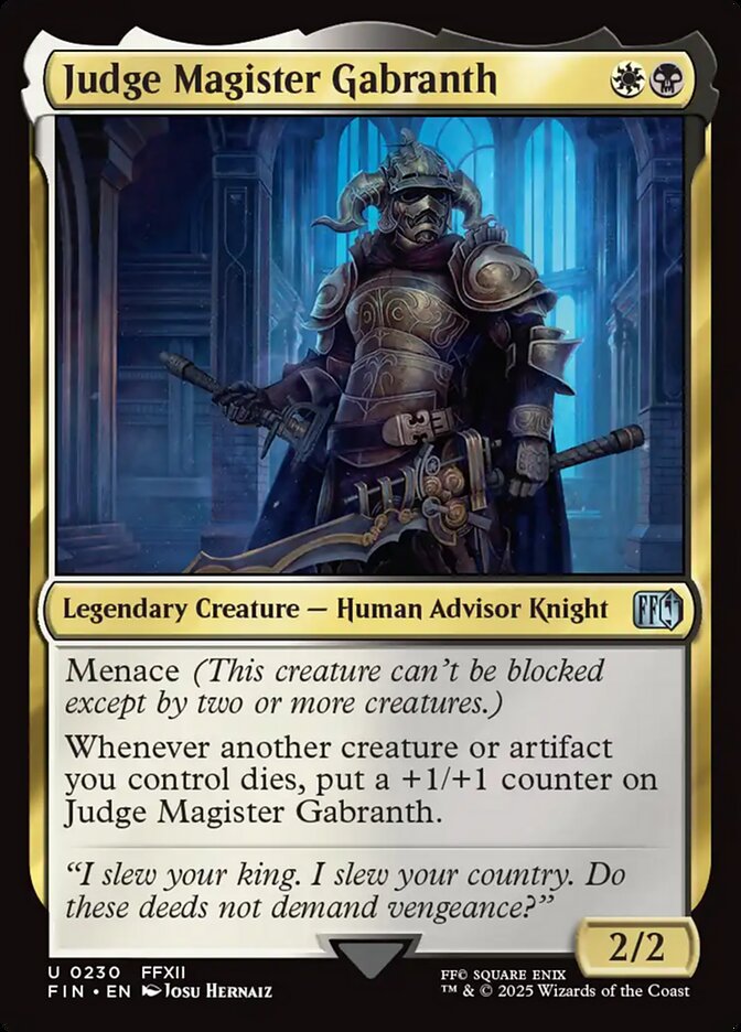 Judge Magister Gabranth - carta Magic The Gathering
