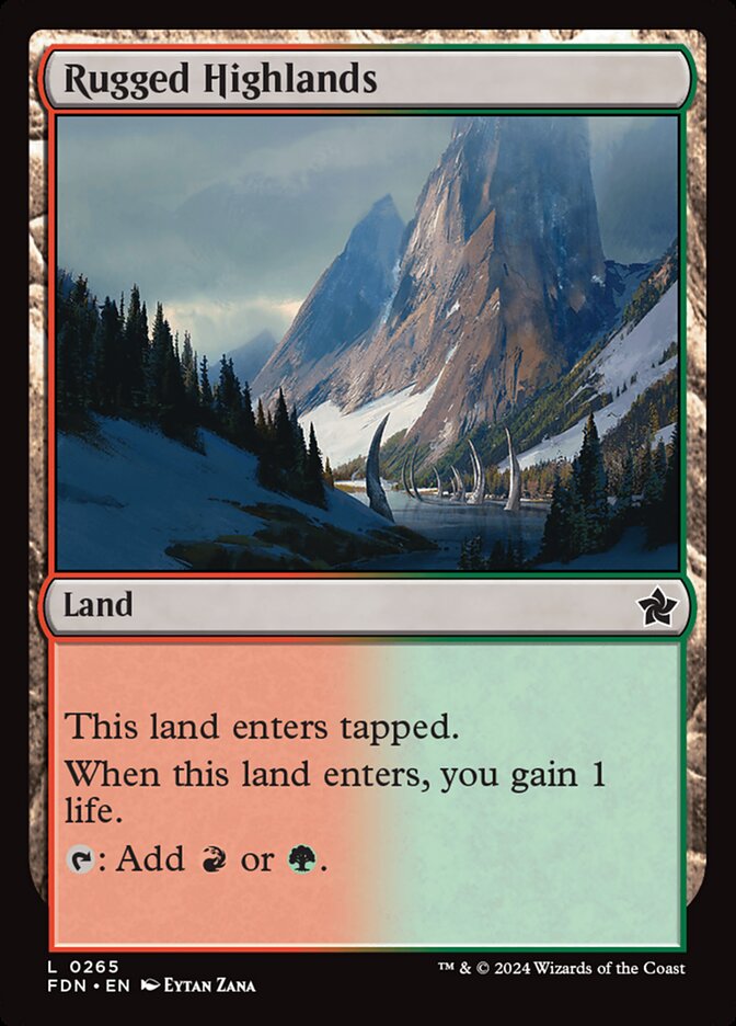 Rugged Highlands - carta Magic The Gathering