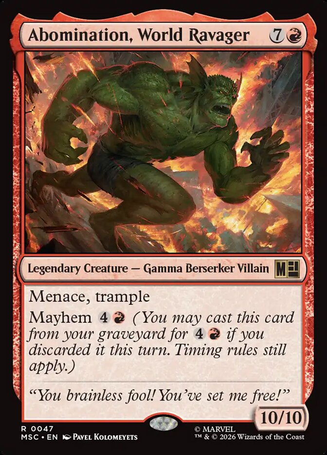 Abomination, World Ravager - carta Magic The Gathering