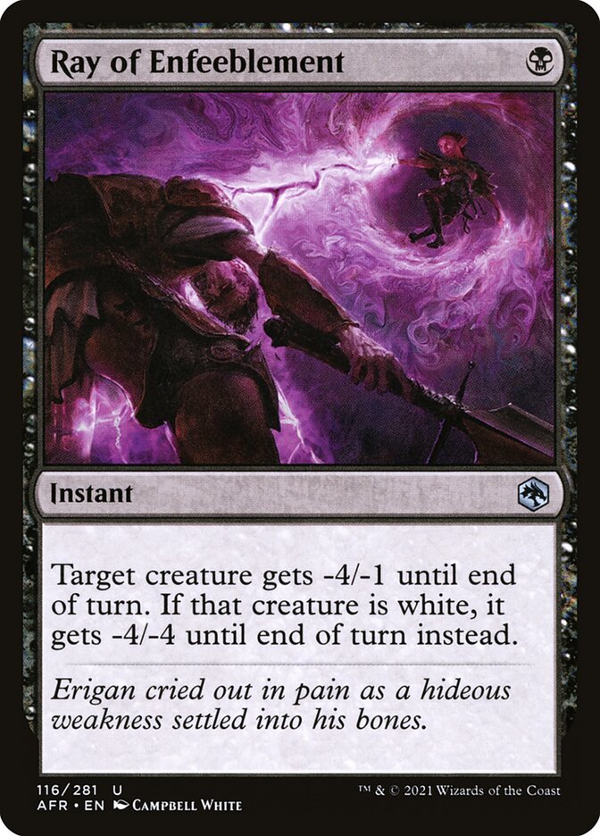 Ray of Enfeeblement - carta Magic The Gathering
