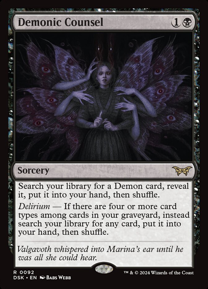 Demonic Counsel - carta Magic The Gathering